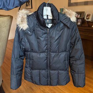 Andrew Marc Puffer Down Jacket with Fur Hood (XS)